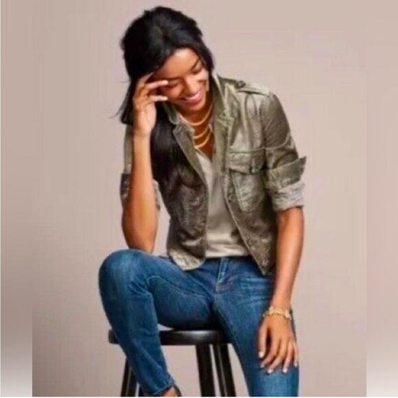 Cabi Sunday Topper platinum velvet velour button front jacket size Small #3377 - Picture 1 of 16